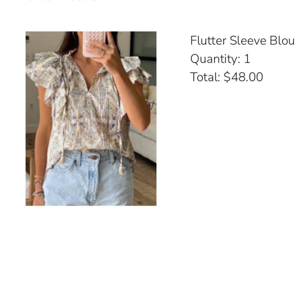 TALULAH Flutter Sleeve Blouse - Picture 4 of 4